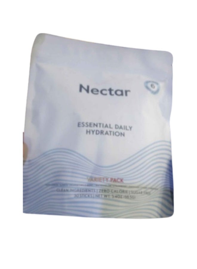 حزم ترطيب نكتار - حزم مسحوق الإلكتروليت - خالية من السكر و 0 سعرات حرارية - حزم سائلة عضوية للفاكهة للترطيب اليومي لتخفيف الجفاف وإعادة الترطيب (مجموعة متنوعة 30 حزمة)